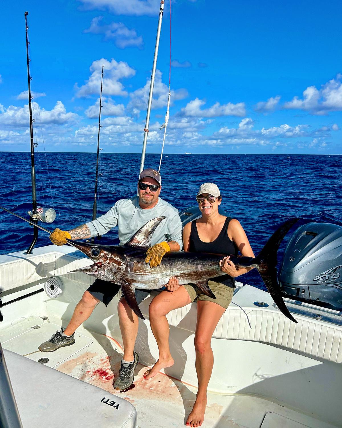 Catch action onboard Tunnel Vision Sportfishing charter